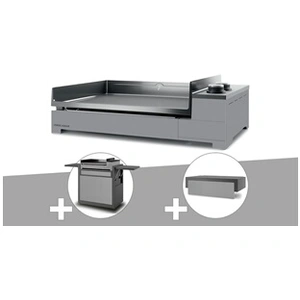 Comparateur de prix : Plancha gaz Premium 60 acier avec chariot et couvercle