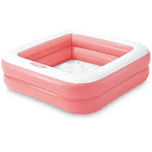 Comparateur de prix : Piscine gonflable - INTEX - Saumon - 86x86x25cm - Rose - Pour bébés à partir de 3 ans