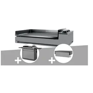Comparateur de prix : Plancha gaz Premium 75 acier avec chariot et couvercle