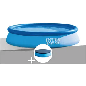 Comparateur de prix : Intex Kit piscine autoportée Easy Set 3,66 x 0,76 m + Bâche de protection