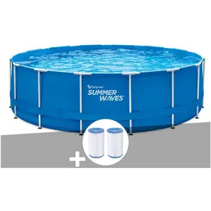 Comparateur de prix : Kit piscine tubulaire Summer Waves Active Frame Pool ronde 4,57 x 1,22...