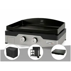 Comparateur de prix : Plancha gaz Signature Allure 260 Duo + Housse de protection + Chariot ...