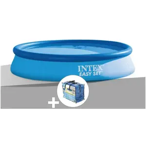 Comparateur de prix : Kit piscine autoportée Intex Easy Set 3,66 x 0,76 m + Bâche à bulles