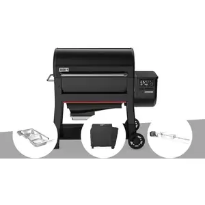 Comparateur de prix : Barbecue à pellets searwood xl 600 + kit de fumage + housse + rôtissoi...