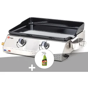 Comparateur de prix : SOMAGIC Plancha à gaz Vera 200 avec cuve en inox - + Dégraissant plancha