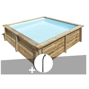 Comparateur de prix : GRE - Kit piscine bois Gré City 2,25 x 2,25 x 0,68 m + Douche