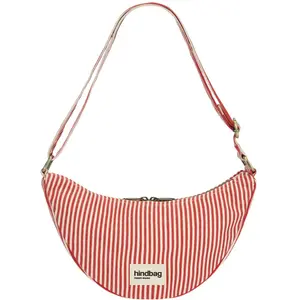 Hindbag Sac banane Andrea Rayures Fines Rouge pas cher