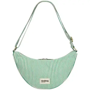 Hindbag Sac banane Andrea Rayures Fines Vert pas cher