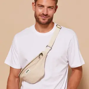 HINDBAG - Collection Olivia - Fanny Pack - Coton biologique, Jute., Taille unique, Fashion pas cher