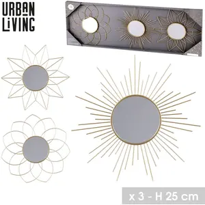 URBAN LIVING Set de 3 miroirs pas cher