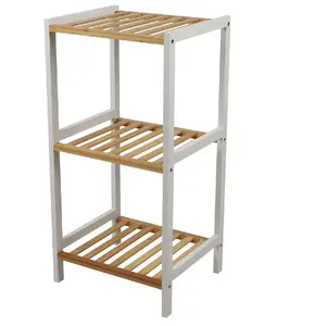 Comparateur de prix : Urban Living - Etagère 3 niveaux en bois - Marron et banc