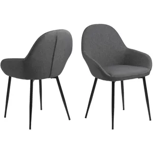 Comparateur de prix : Toilinux - Lot de 2 Chaises de salle à manger Candice avec accoudoirs