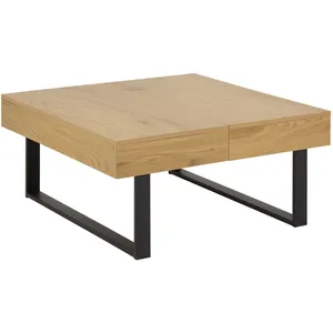 Comparateur de prix : Toilinux - Table basse MDF et métal - Marron et Noir - Paradise