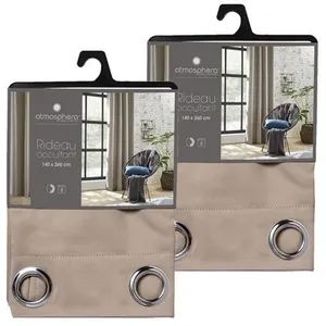 Toilinux - Lot De 2 Rideaux Occultants Louisa pas cher