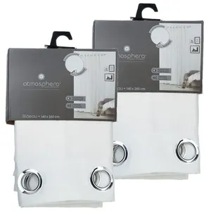 Comparateur de prix : Toilinux - Lot de 2 Rideaux isolants en Polyester - 140 x 260 cm - Ivoire