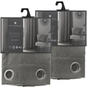 Comparateur de prix : TOILINUX Lot de 2 Rideaux isolants Tim 8 oeillets