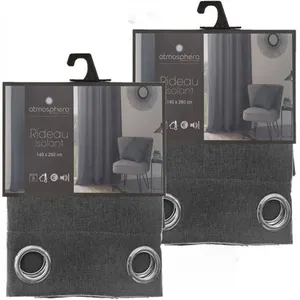 Comparateur de prix : Toilinux - Lot de 2 Rideaux isolants Tim 8 oeillets