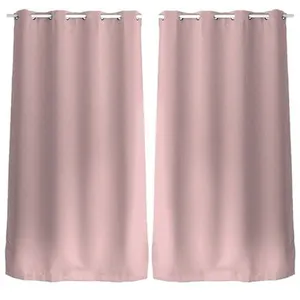Comparateur de prix : TOILINUX - Lot de 2 Rideaux unis occultants avec oillets - 140 x 240 cm - Rose