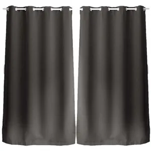 TOILINUX Lot de 2 Rideaux unis occultants avec oeillets pas cher