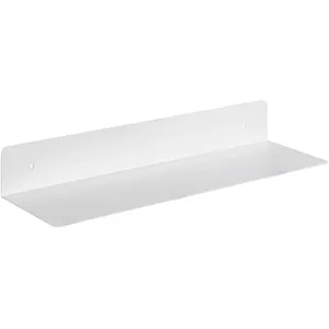 Comparateur de prix : Toilinux - Etagère murale 1 tablette en métal - L.50cm x H.7cm - Blanc
