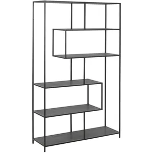 Comparateur de prix : Toilinux - Grande Bibliothèque haute 5 étagères asymétriques en MDF et...