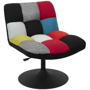 CMP The Home Deco Factory - Fauteuil de salon pivotant Askim - Noir