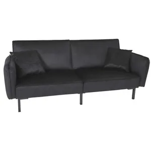 The Home Deco Factory - Canapé convertible en velours Giulia pas cher