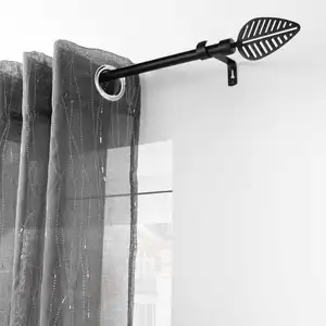 DOUCEUR D'INTÉRIEUR Kit de tringle à rideaux extensible Leaf pas cher