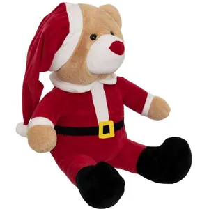 Atmosphera Créateur D'intérieur - Peluche ours père Noël pas cher