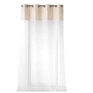- Voilage à oillets CREST - Voile sablé - 140 x 240 cm - CREST Douceur d'intérieur pas cher