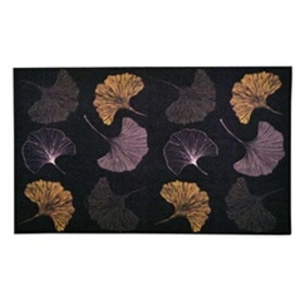 Comparateur de prix : Cpm - Tapis Must en velours imprimé Ginkgo - 50 x 120 cm - Noir