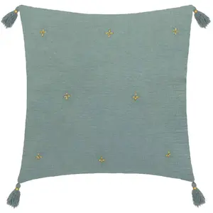 ATMOSPHERA - Coussin de chaise brodé rectangulaire Starke - 40 x 40 cm - Céladon