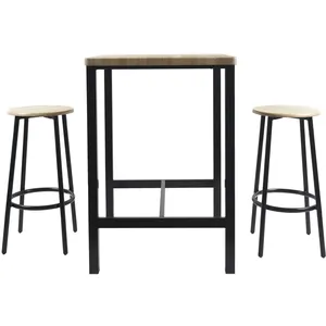 The Home Deco Factory - Ensemble mange debout et 2 tabourets Kalo