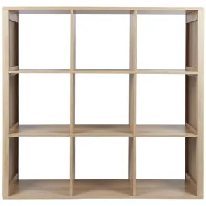 Comparateur de prix : CMP The Home Deco Factory - Etagère de rangement 9 cases Saulk en bois