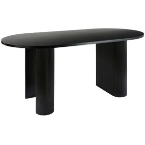ATMOSPHERA Table basse ovale en bois olova - noir pas cher