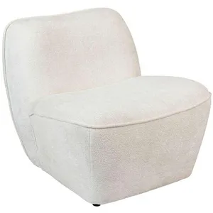 Atmosphera - Chauffeuse en tissu chenille MINARI - Blanc pas cher