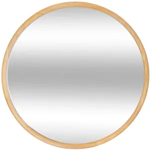 Atmosphera, Createur D'Interieur Miroir rond en bois - Diam 55 cm - Marron