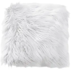 Comparateur de prix : Enjoy Home Coussin doux à poils longs Epicéa - 45 x 45 cm - Blanc