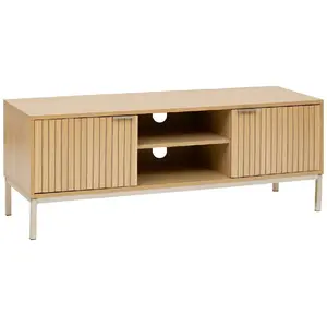 FIVE Meuble tv 2 portes en bois tasso - marron pas cher