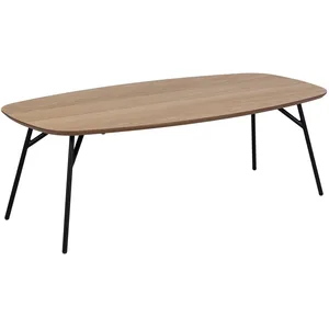 Toilinux Table basse allongée bois et métal HALDOR - Beige pas cher