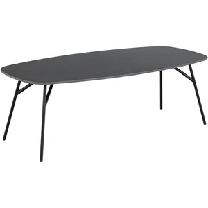 Comparateur de prix : Toilinux Table basse allongée bois et métal HALDOR - Gris foncé