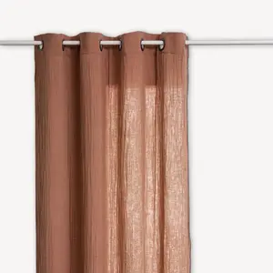 ATMOSPHERA - Rideau en gaze de coton JAMANA - 130 x 260 cm - Rose - Jamana pas cher