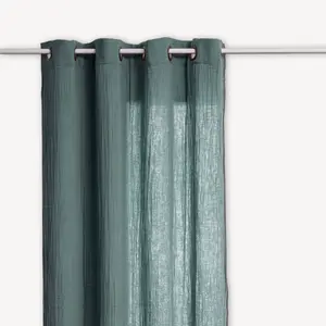 ATMOSPHERA - Rideau en gaze de coton JAMANA - 130 x 260 cm - Céladon - Jamana pas cher