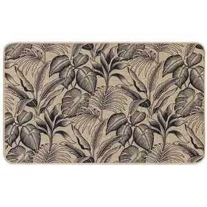 Comparateur de prix : Tapis antidérapant imprimé Noir 45 x 75 cm