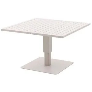 HESPERIDE Table de jardin relevable carrée en aluminium salimia - avoine pas cher
