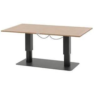 HESPERIDE Table de jardin relevable rectangulaire en aluminium salimia - graphite et honey pas cher