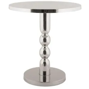 LEITMOTIV Table d'appoint en aluminium chromé orion - argent pas cher