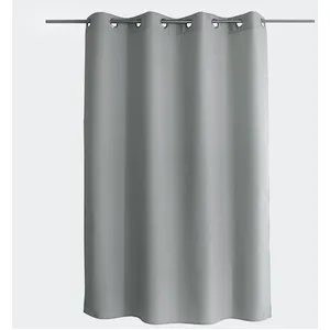 TOILINUX - Rideau uni à 8 oillets BASIC - 140 x 180 cm - Gris clair - BASIC pas cher