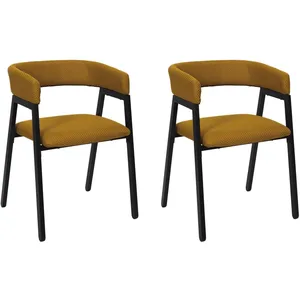 TOILINUX Lot de 2 fauteuils design atome - jaune pas cher