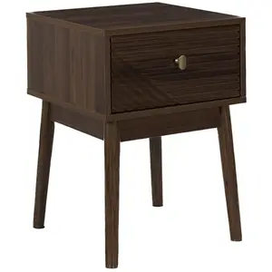 Table de chevet 1 tiroir effet noyer tiffany - marron pas cher